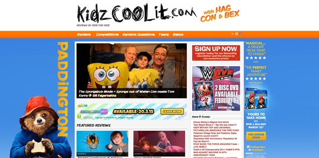 Kidz Cool It homepage takeover