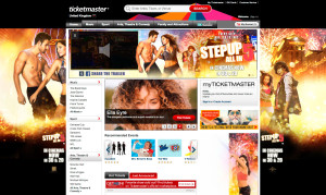 Ticketmaster homepage takeover