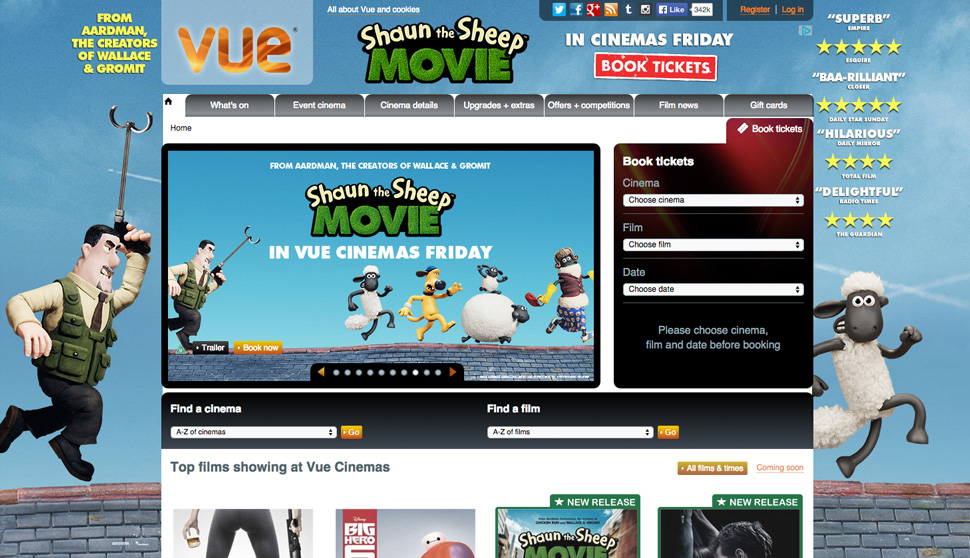 Vue homepage takeover